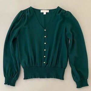 Michael Kors Dark Green Blouse